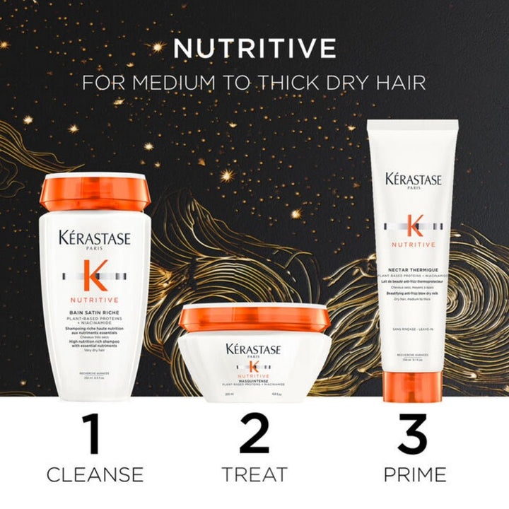 Kerastase Nutritive Natale 2024 Bain Satin Riche, Masquintense e Nectar Thermique - Capelli