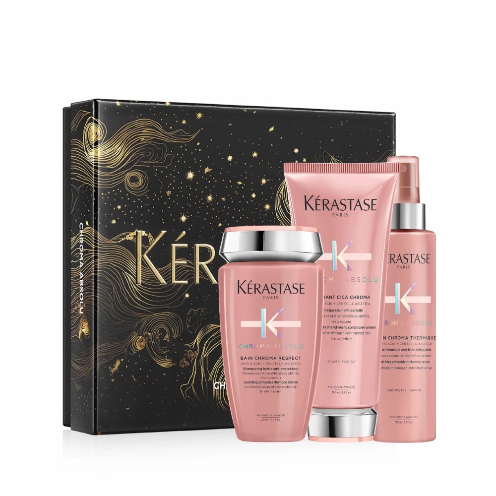 Kerastase Chroma Absolu Natale 2024 Bain Chroma Respect, Cica Chroma e Chroma Thermique - Capelli