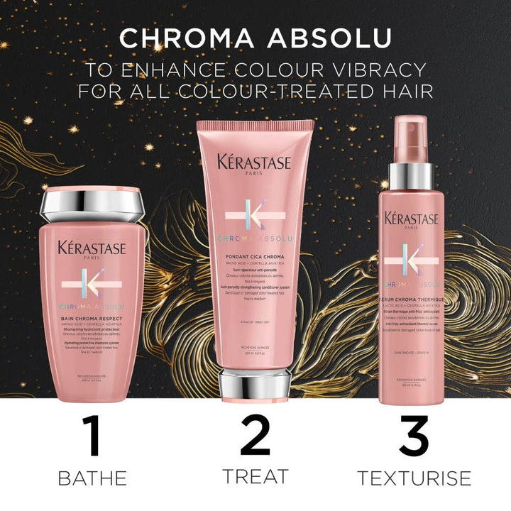 Kerastase Chroma Absolu Natale 2024 Bain Chroma Respect, Cica Chroma e Chroma Thermique - Capelli