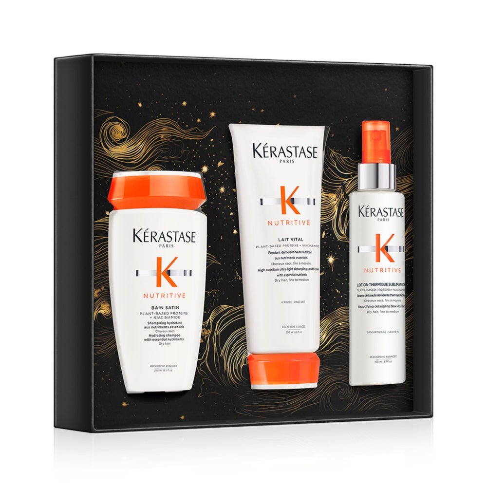 Kerastase Nutritive Cofanetto Natale 2024 Bain Satin, Lait Vital e Lotion Thermique - Capelli