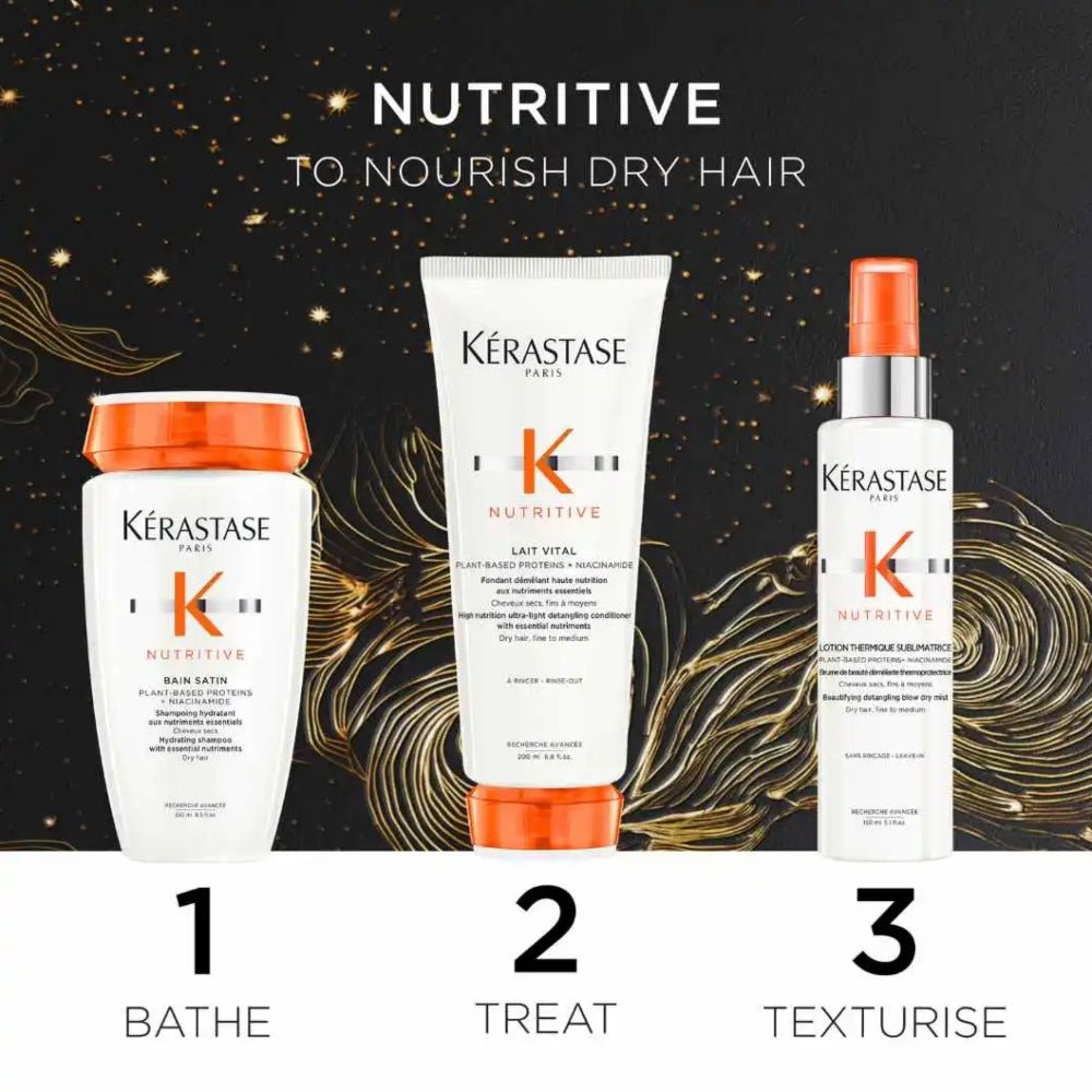 Kerastase Nutritive Cofanetto Natale 2024 Bain Satin, Lait Vital e Lotion Thermique - Capelli