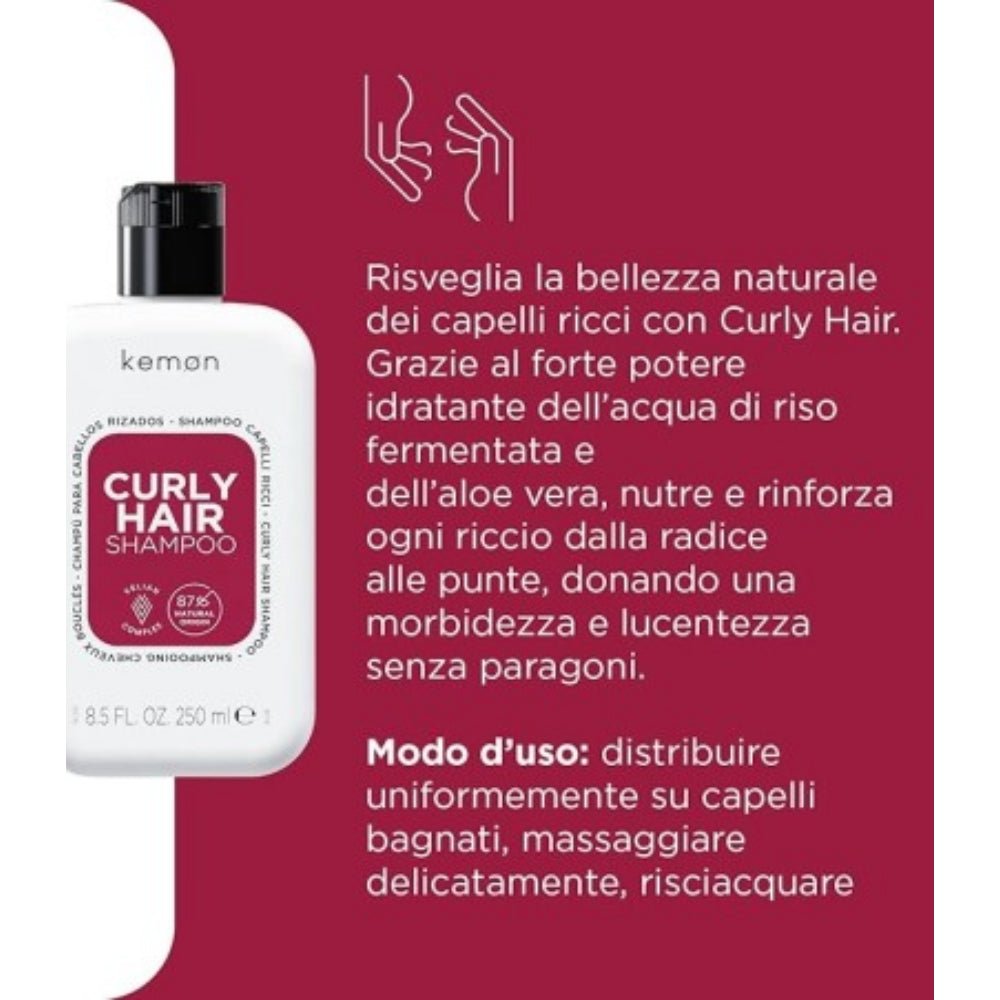 Kemon Curly Hair Shampoo capelli ricci 200ml - Bio e Naturali