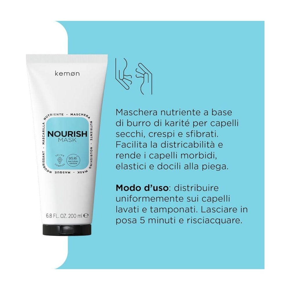 Kemon Nourish Mask capelli secchi 200ml - Bio e Naturali