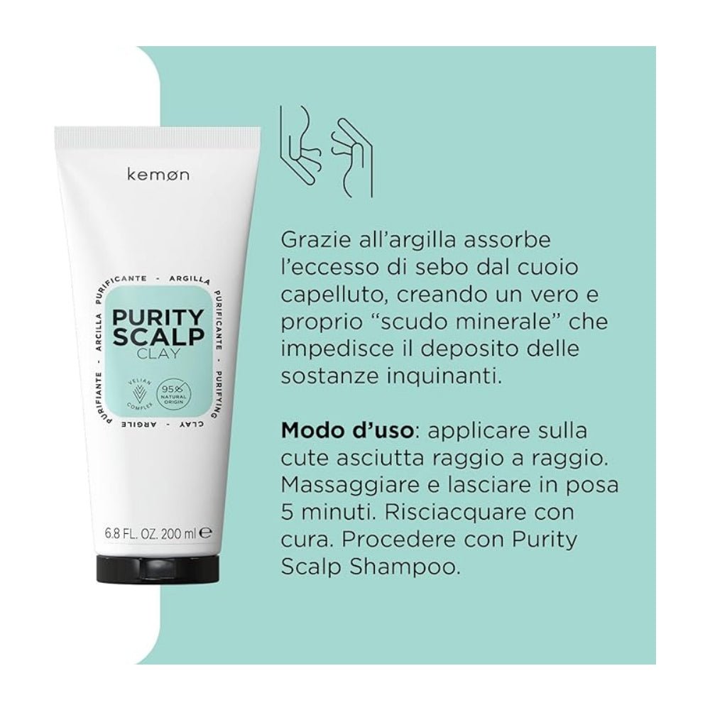 Kemon Purity Scalp Clay argilla purificante 200ml - Bio e Naturali