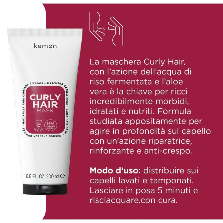 Kemon Curly Hair Mask capelli ricci 200ml - Bio e Naturali