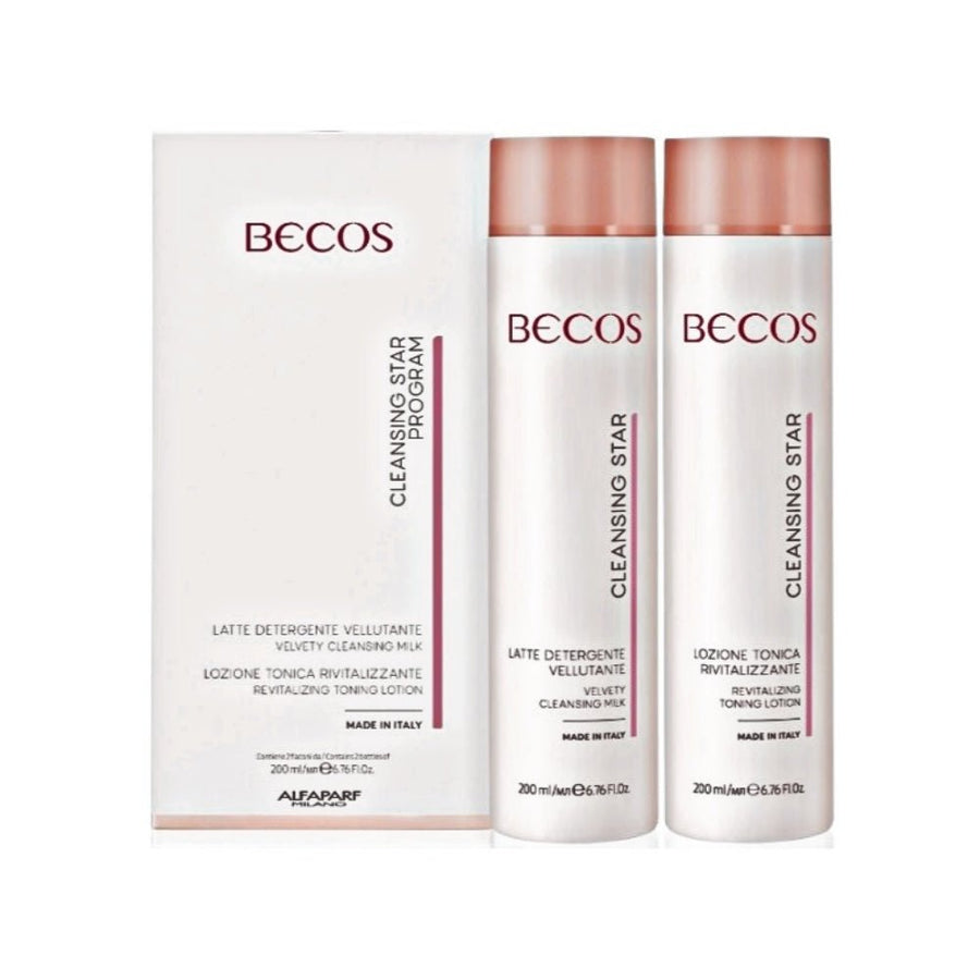 Becos Cleansing Star Program Kit latte detergente e lozione tonica - Planethair 