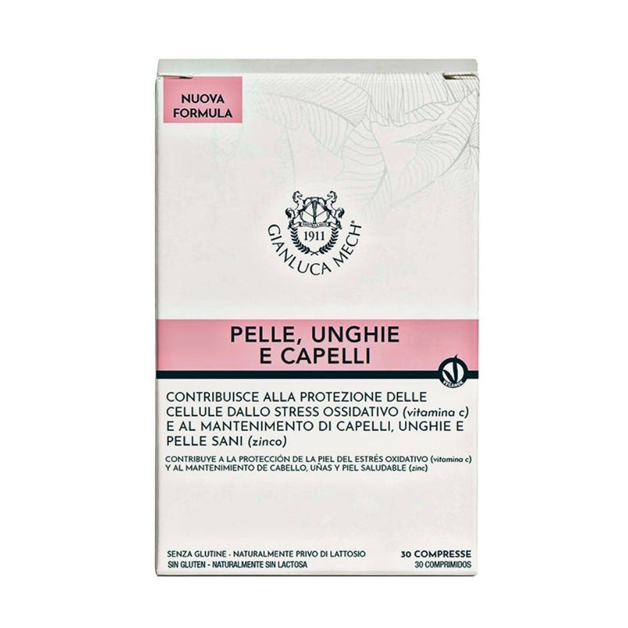 Gianluca Mech Integratore Pelle Unghie e Capelli 30 Compresse - benvenuto