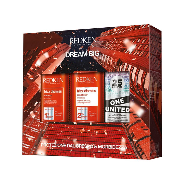 Redken Cofanetto Natalizio Frizz Dismiss Shampoo Conditioner e One United - Capelli