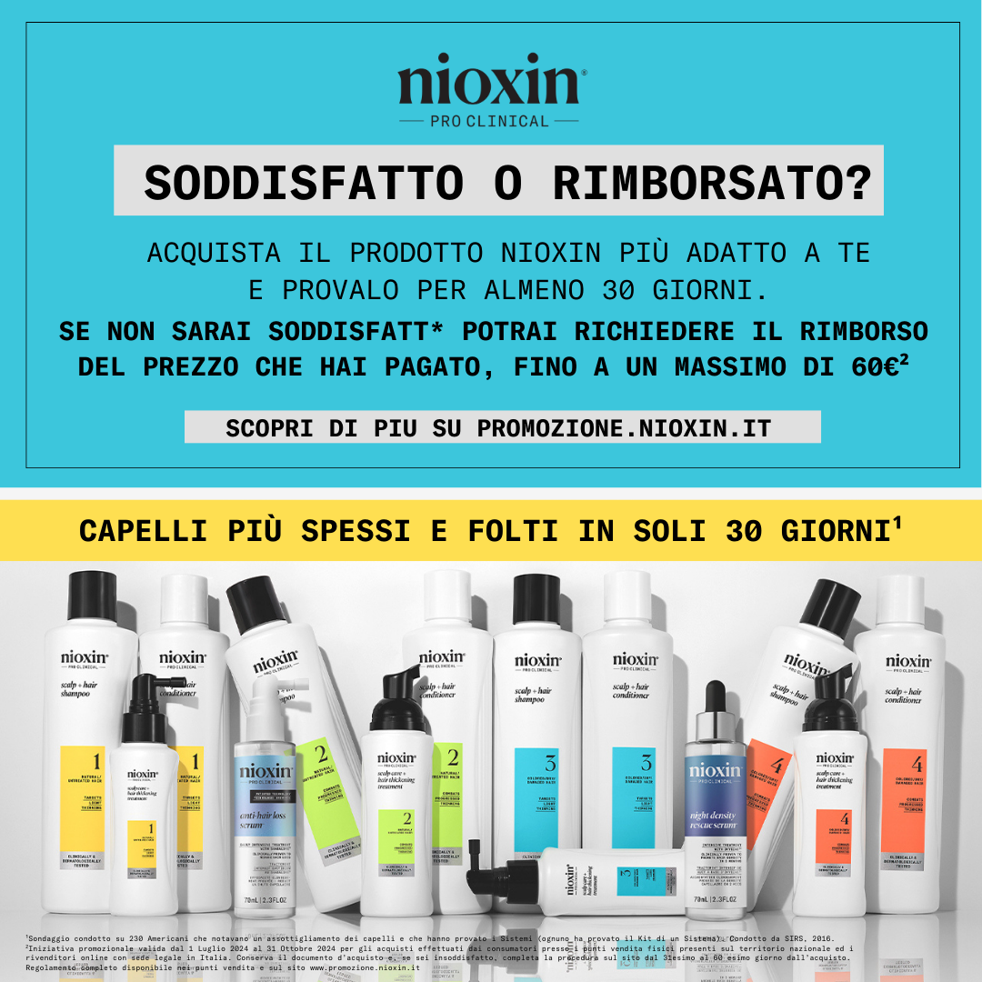 NIOXIN SODDISFATTI O RIMBORSATI