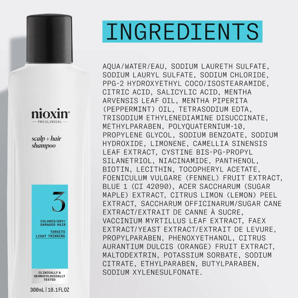 Nioxin System 3 Shampoo ingredienti