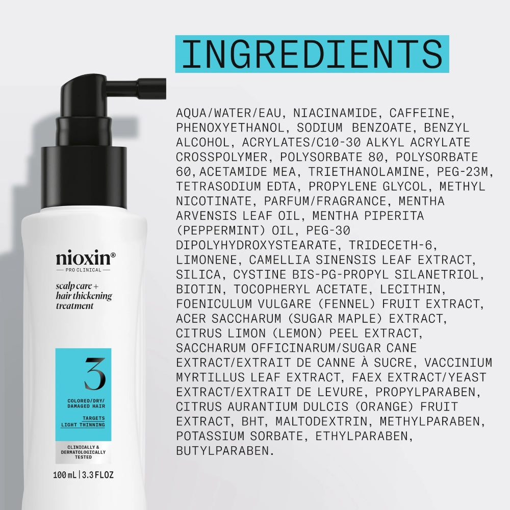 Nioxin System 3 Leave In Treatment ingredienti