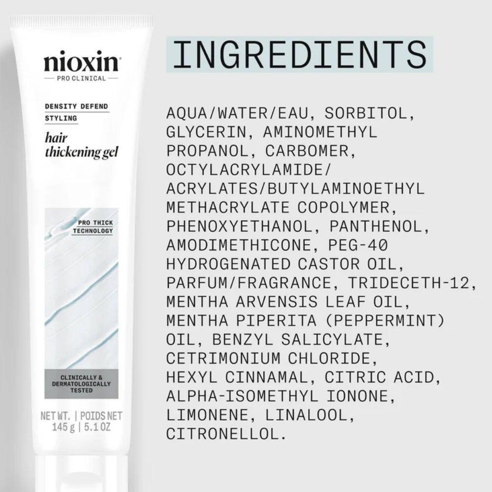 Nioxin Thickening Gel capelli ingredienti