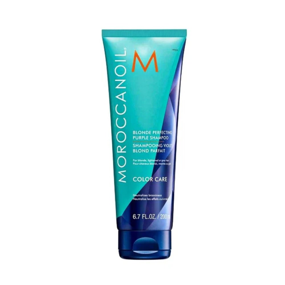 Blonde Perfecting Purple Shampoo capelli biondi antigiallo Moroccanoil 200ml - Antigiallo - Antigiallo