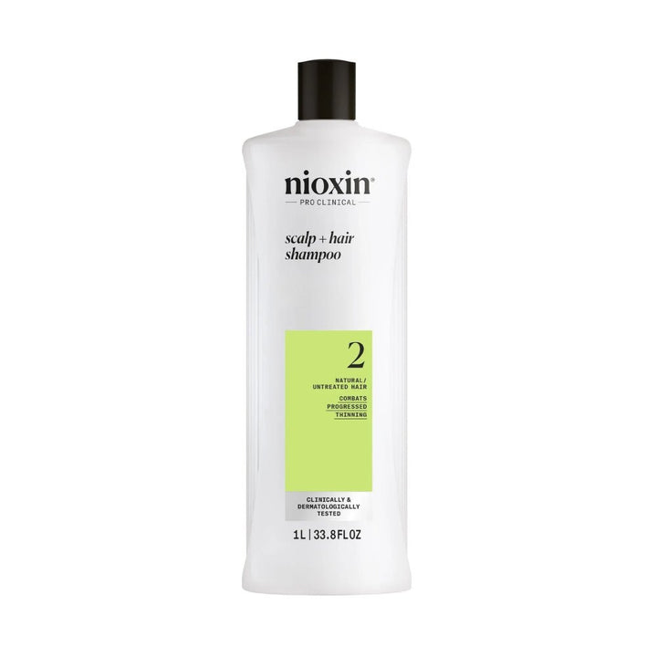 Nioxin System 2 Shampoo capelli naturali con assottigliamento avanzato - Capelli Misti/Grassi - Caduta Capelli