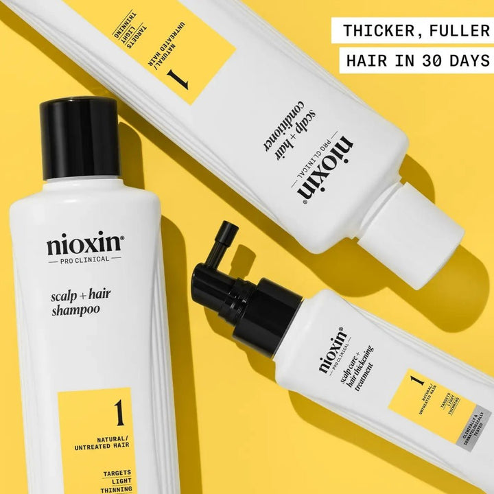 Nioxin System Kit 1 capelli naturali con assottigliamento lieve - Capelli Misti/Grassi - Caduta Capelli