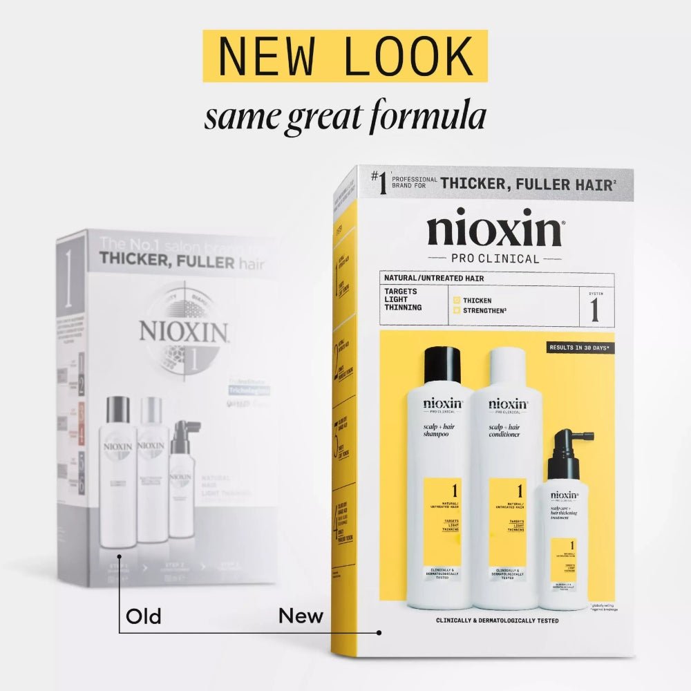 Nioxin System Kit 1 capelli naturali con assottigliamento lieve - Capelli Misti/Grassi - Caduta Capelli