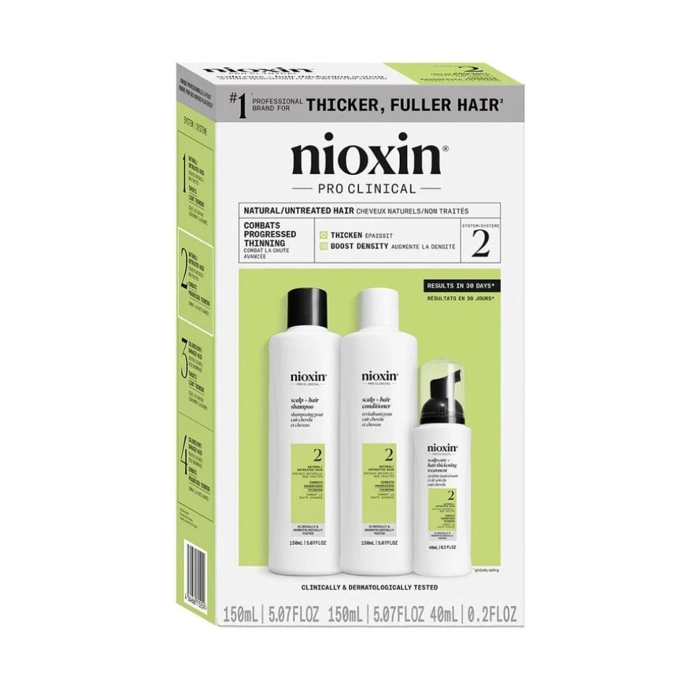 Nioxin System Kit 2 capelli naturali con assottigliamento avanzato - Capelli Misti/Grassi - Caduta Capelli