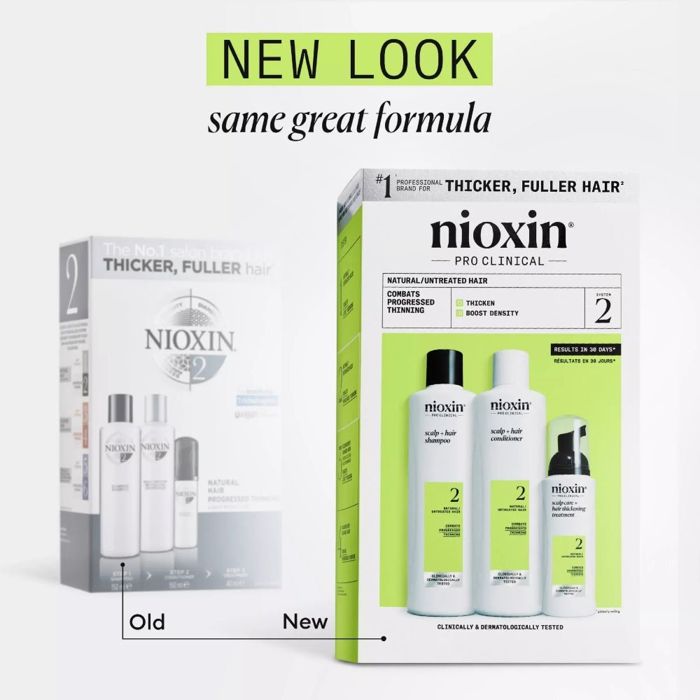 Nioxin System Kit 2 capelli naturali con assottigliamento avanzato - Capelli Misti/Grassi - Caduta Capelli