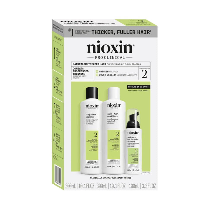 Nioxin System Kit 2 capelli naturali con assottigliamento avanzato - Capelli Misti/Grassi - Caduta Capelli