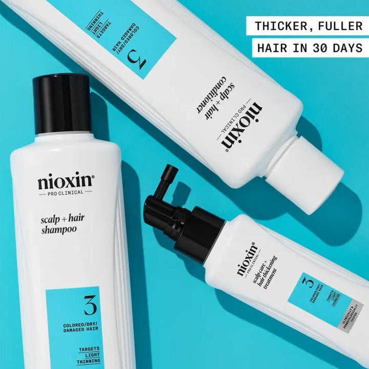 Nioxin System Kit 3 capelli colorati con assottigliamento lieve - Capelli Misti/Grassi - Caduta Capelli