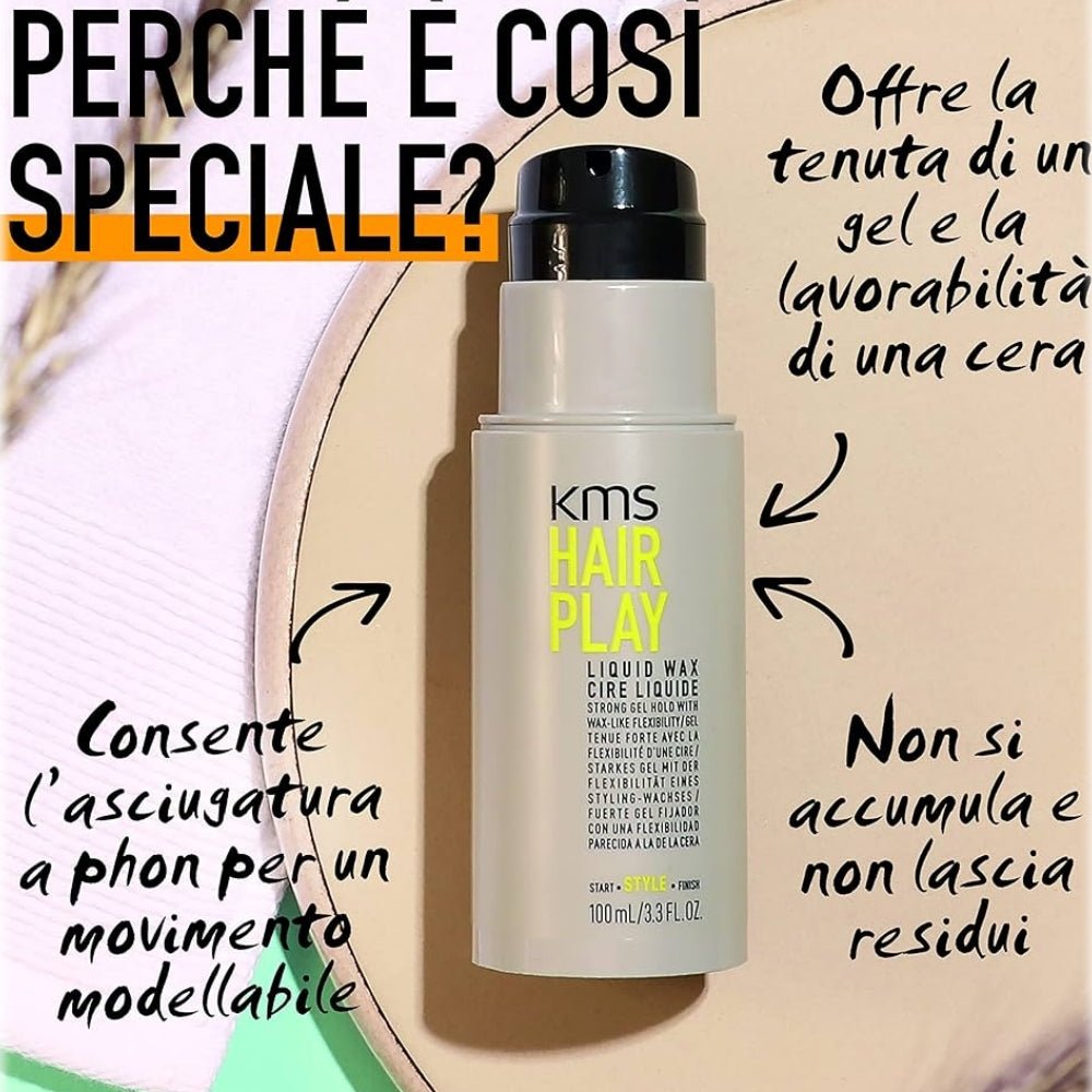 Kms Hair Play Liquid Wax cera liquida 100ml - Gel - benvenuto