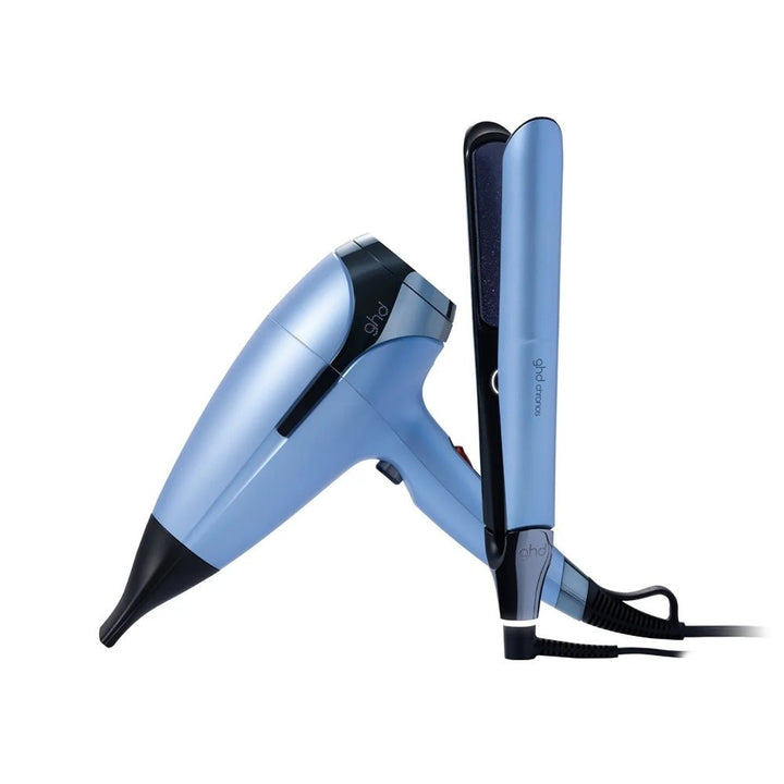 Ghd Deluxe Set Blu Ghiaccio piastra Chronos e phon Helios - Piastra per capelli - Capelli