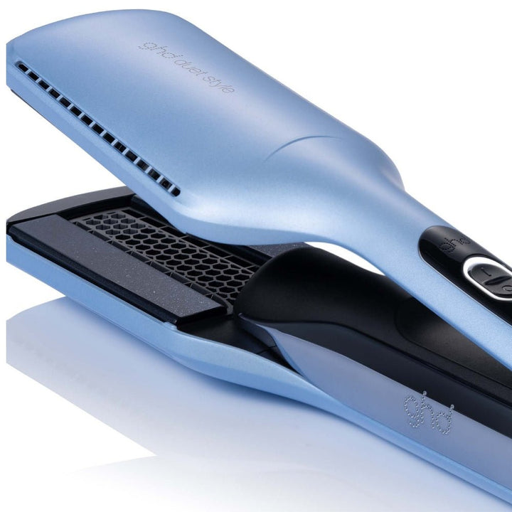 Ghd Duet Style Blu Ghiaccio Piastra Asciugacapelli 2 in 1 - Planethair 