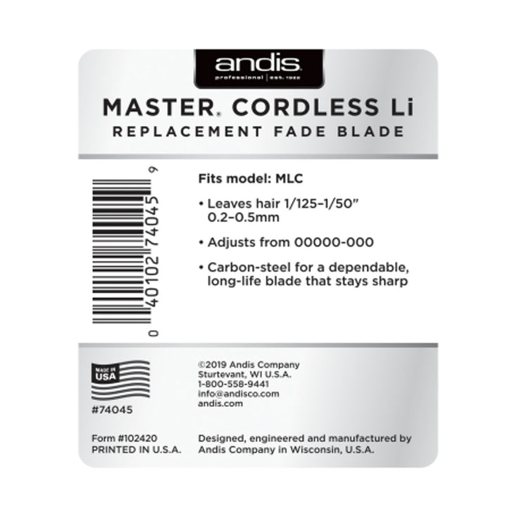 Andis Lama Testina di Ricambio per Master Cordless Li barcode