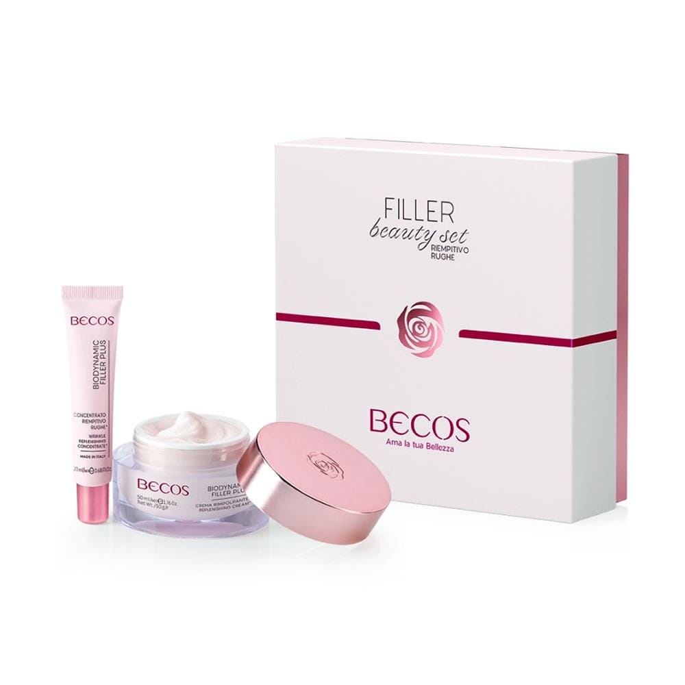 Becos Biodynamic Filler Plus Crema Rimpolpante Concentrato Riempitivo Rughe Kit - Antirughe Antietà - 30/40