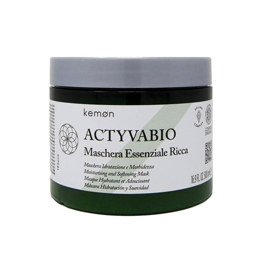 Kemon Actyvabio Maschera Essenziale Ricca 500ml - Capelli Secchi - fino al 30%